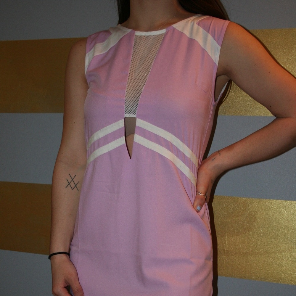 NEW Tobi Mesh V Neck Dress